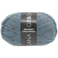 Lana Grossa - Meilenweit 6-fach 150g Tweed 9227 jeansblau...