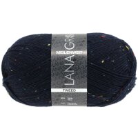 Lana Grossa - Meilenweit 100g Tweed 0112 nachtblau tweed