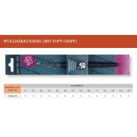 Lana Grossa - Wollhäkelnadel mit Soft-Griff 14cm 5,0mm