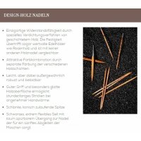 Lana Grossa - Strumpfstricknadel Design-Holz uni  20cm 8,0mm
