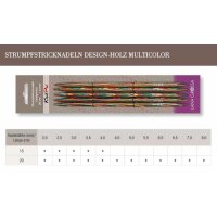 Lana Grossa - Strumpfstricknadel Design Holz 20cm 2,0mm