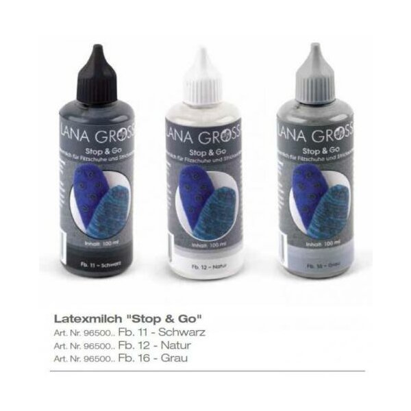 Lana Grossa - STOP &amp; GO Latexmilch - Fb. 11 schwarz 100 ml