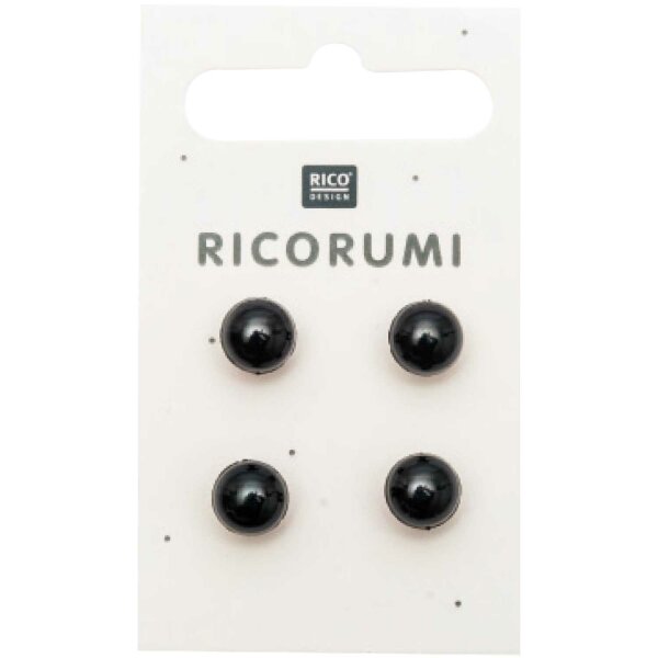 Rico - Ricorumi  - Kn&ouml;pfe mit Steg 8,5 mm braun-schwarz
