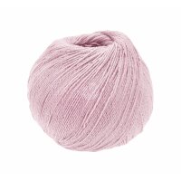 Lana Grossa - Meilenweit 100g Cotton Bamboo 0001 rosa