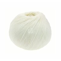 Lana Grossa - Meilenweit 100g Cotton Bamboo 0009 wei&szlig;