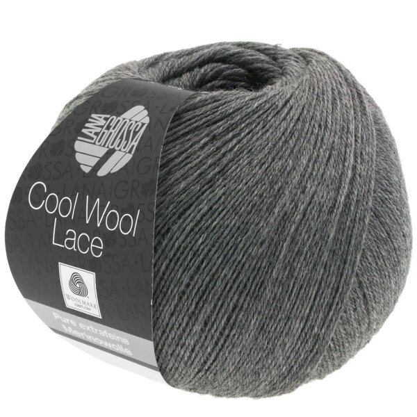 Lana Grossa - Cool Wool Lace 0026 dunkelgrau
