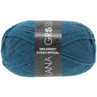 Lana Grossa - Meilenweit 6-fach 150g Tweed 9236 dunkelblau