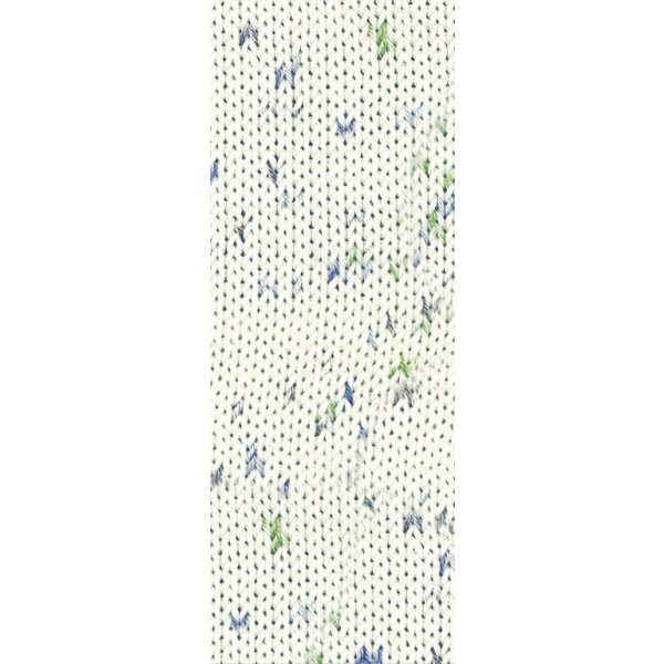 Lana Grossa - Cotone Baby Print 0411 weiß grün jeans grau