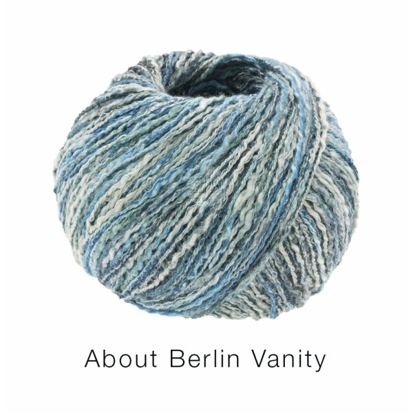 Lana Grossa - About Berlin Vanity 0011 jeans graublau blau natur bunt