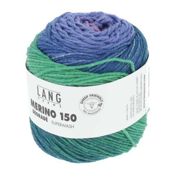 Lang Yarns - Merino 150 Dégradé 0004 blau/pink/rot