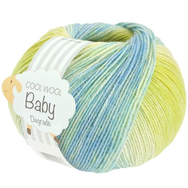 Lana Grossa - Cool Wool Baby Degrade 0520 limette blassgrün mint hellblau