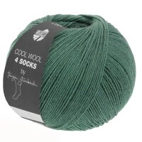 Lana Grossa - Cool Wool 4 Socks Uni 7702 graugrün