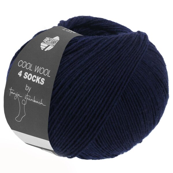 Lana Grossa - Cool Wool 4 Socks Uni 7705 nachtblau