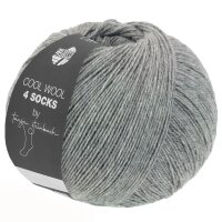 Lana Grossa - Cool Wool 4 Socks Uni 7708 dunkelgrau