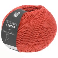 Lana Grossa - Cool Wool 4 Socks Uni 7714 terrakotta