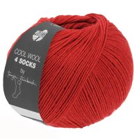 Lana Grossa - Cool Wool 4 Socks Uni 7715 dunkelrot