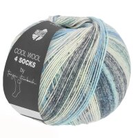 Lana Grossa - Cool Wool 4 Socks Print 7751 hellgrau...