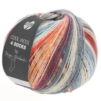 Lana Grossa - Cool Wool 4 Socks Print 7758 hellgrau...