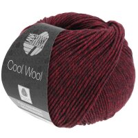 Lana Grossa - Cool Wool Melange 7152 dunkelrot schwarzrot...