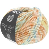 Lana Grossa - Cool Wool Duetto 7502 creme hellblau lachs...