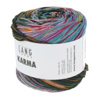 Lang Yarns - Karma 0003 blau beere dunkelgrün