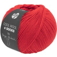 Lana Grossa - Cool Wool 4 Socks Uni 7722 koralle