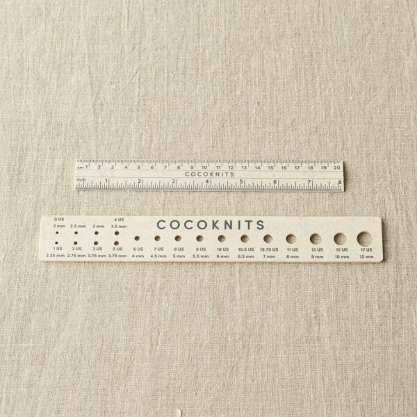 CocoKnits - Ruler and Needle Gauge Set Kraft