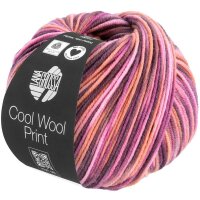 Lana Grossa - Cool Wool Print 0830 rosa rost mauve brombeer