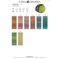 Lana Grossa - Diversa Print 0107oliv grün gelb waldgraugrün